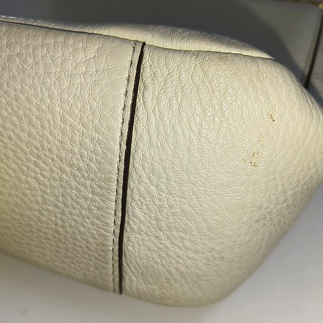 TORY BURCH Chelsea White Leather Crossbody Shoulder Bag Handbag Golden hardware-(SKU)-937687328