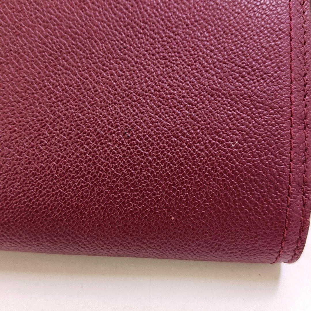 BURBERRY Henley Burgundy Cowhide Embossed Crossbody Shoulder Bag Golden hardware Removable shoulder strap-(SKU)-952775752