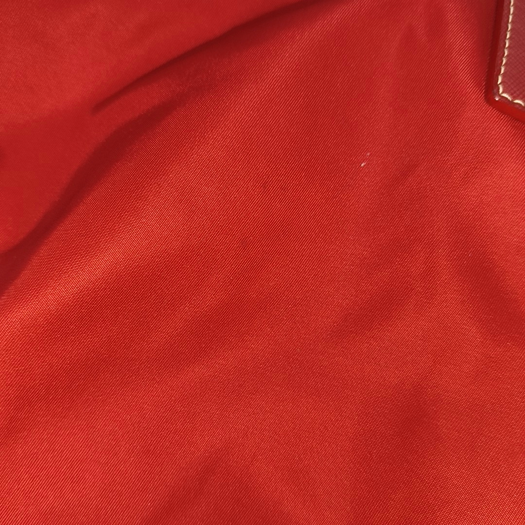 PRADA Tote bag Red Nylon Logo Single Shoulder Bag Crossbody Bag Handbag Golden hardware-(SKU)-13628648