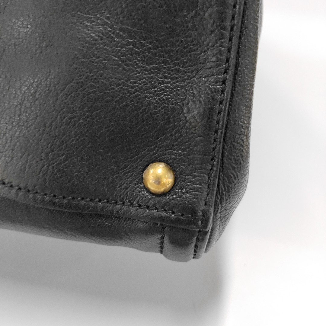 Miu Miu Tote bag Black Cowhide Textured Single Shoulder Bag Tote Golden hardware Removable shoulder strap-(SKU)-955830473