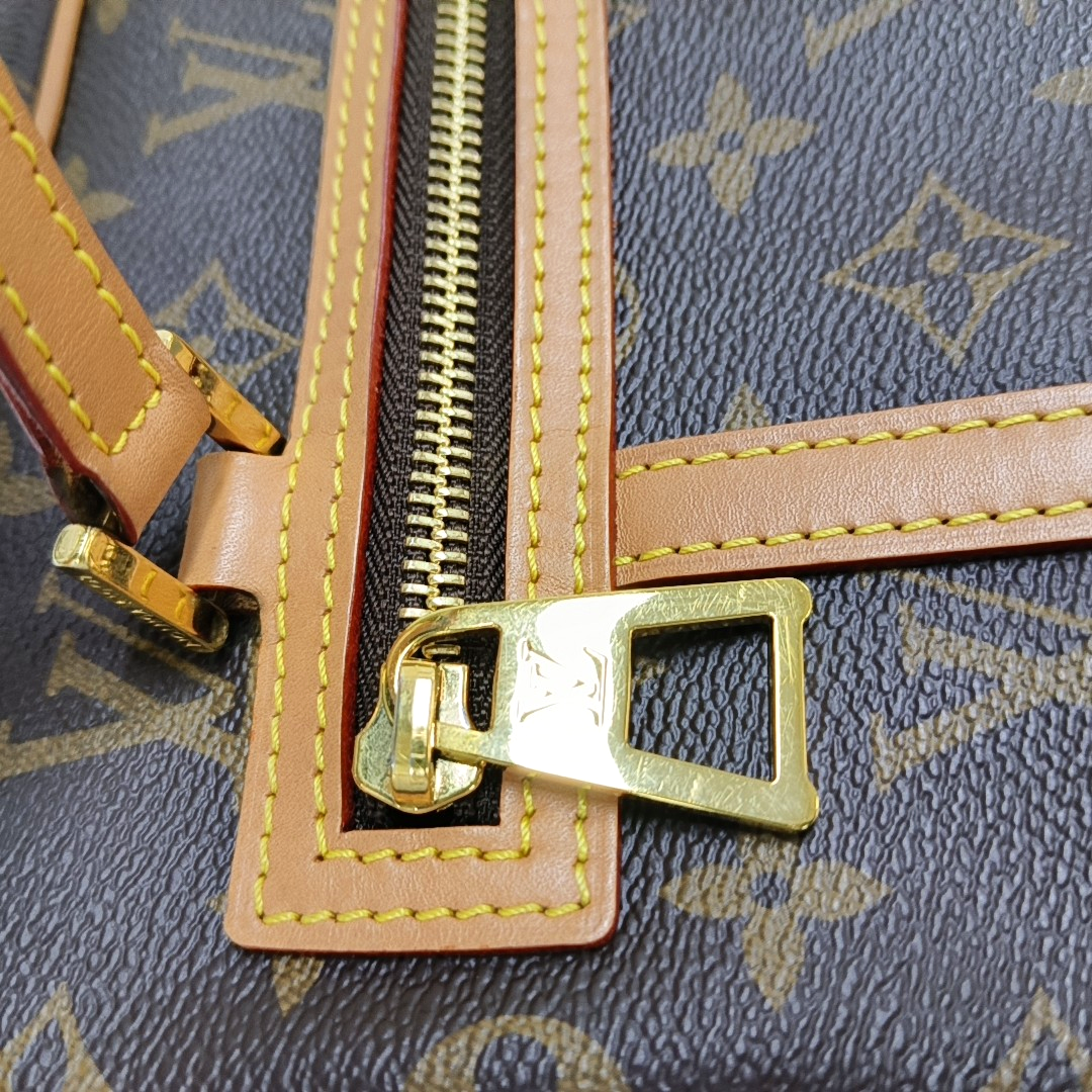 LOUIS VUITTON CITE Brown Coated Canvas Monogram Single Shoulder Bag Handbag with Gold Hardware-(SKU)-961060465
