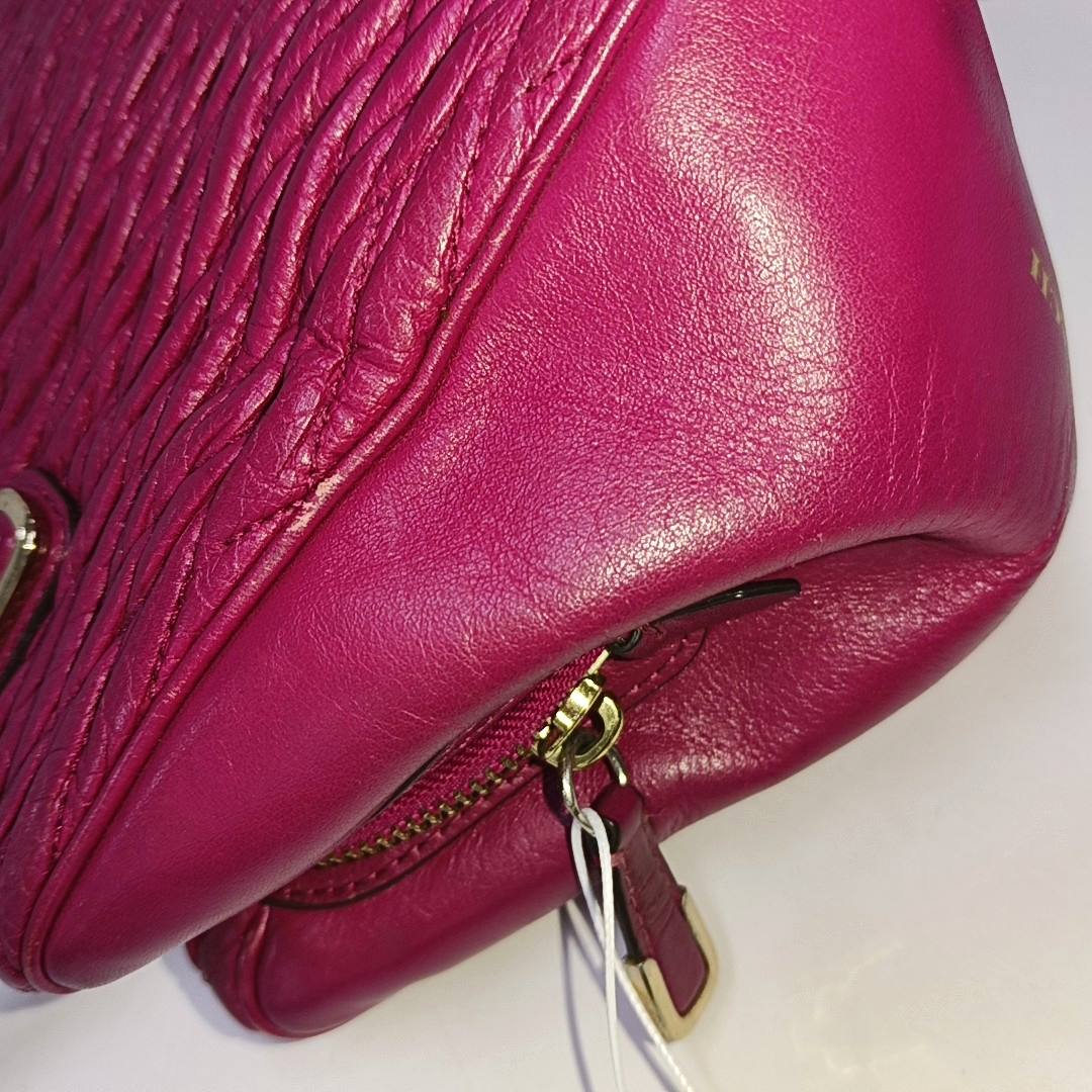 COACH MADISON Fuchsia Leather Single Shoulder Handbag Crossbody Golden hardware-(SKU)-941851369