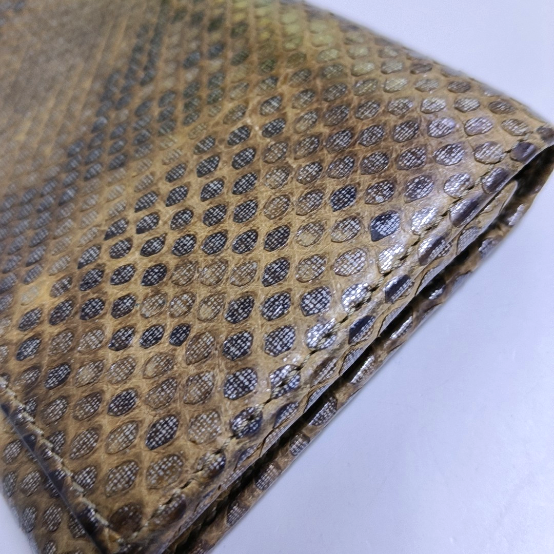 GUCCI Queen Margaret Brown Snake Leather Embossed Wallet Golden hardware-(SKU)-958381527