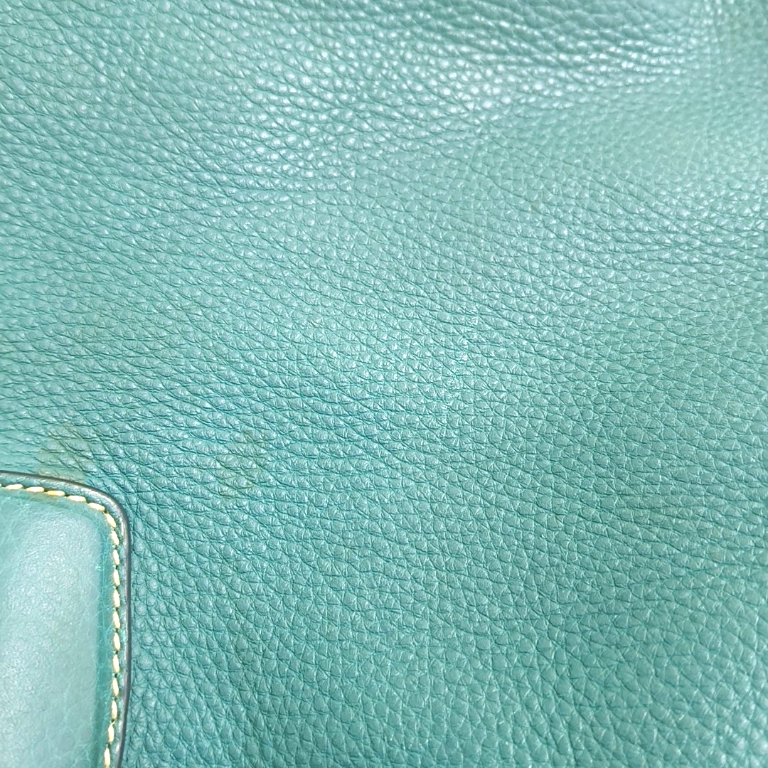 PRADA Bauletto Saffiano Teal Green Leather Handbag Golden hardware-(SKU)-947004681