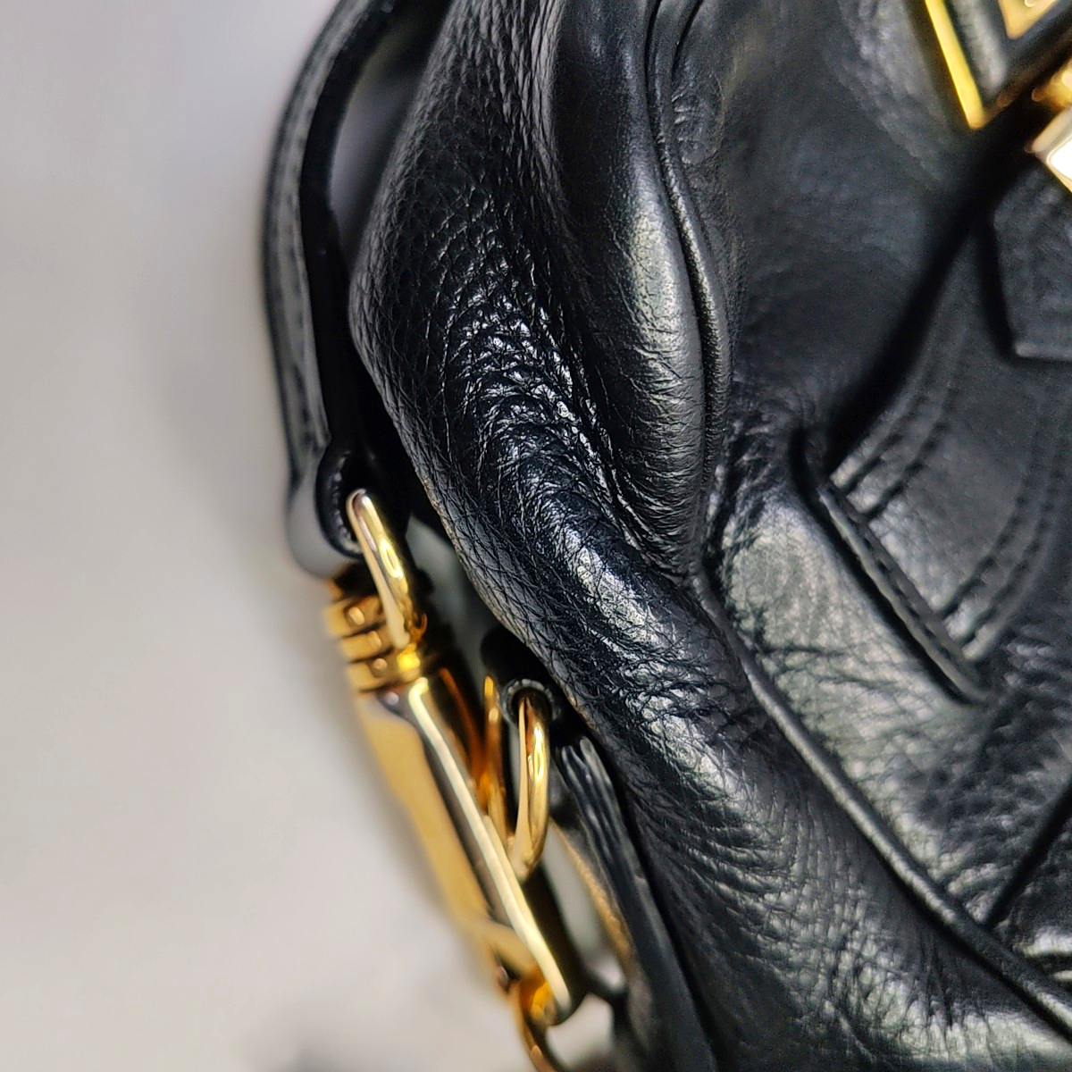 BURBERRY Black Leather Single Shoulder Bag Golden hardware-(SKU)-945938480