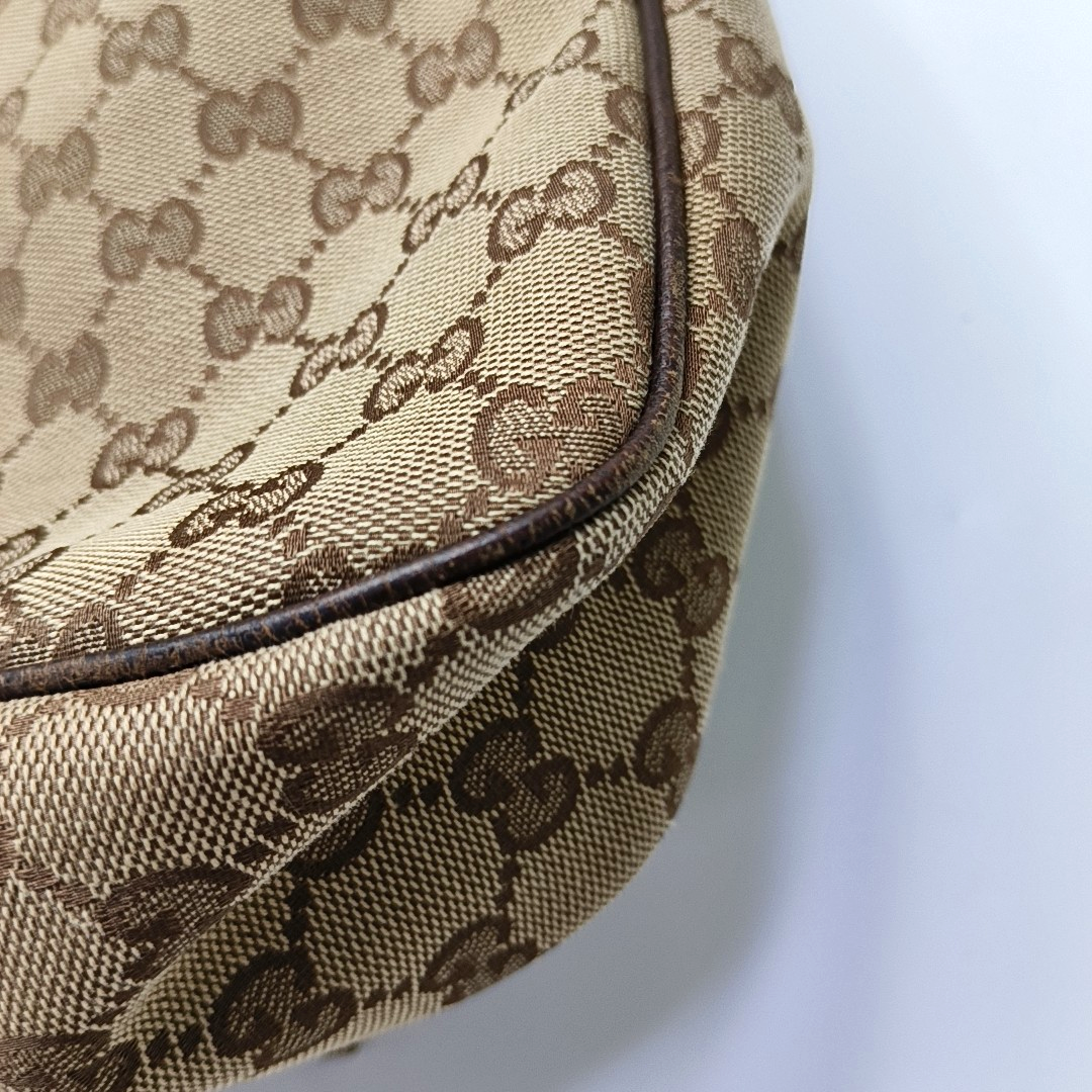 GUCCI Khaki Canvas Monogram Jacquard Crossbody Shoulder Bag Silver Hardware-(SKU)-959372899