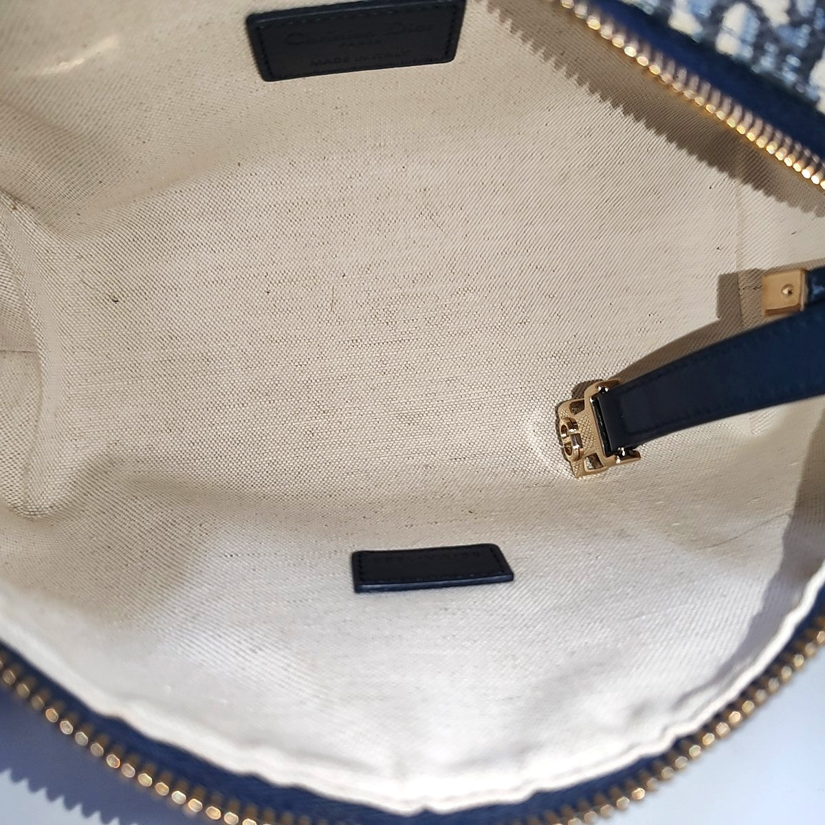 DIOR Diortravel Nomad Medium Gray Canvas Monogram Floral Jacquard Handbag Gold Hardware-(SKU)-967326935
