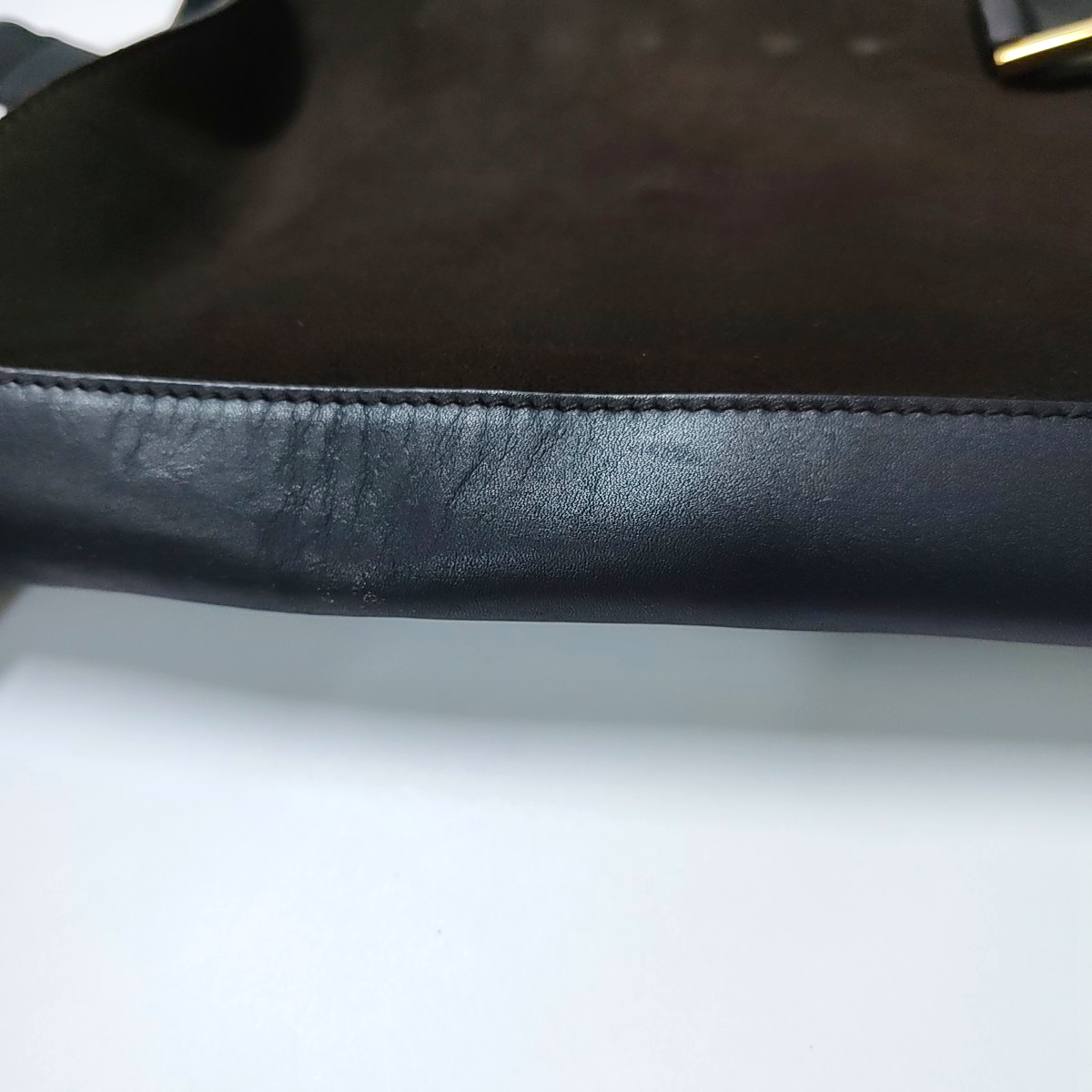 GUCCI Dark Brown Velvet Leather Single Shoulder Bag Tote Bag Golden hardware-(SKU)-940165554