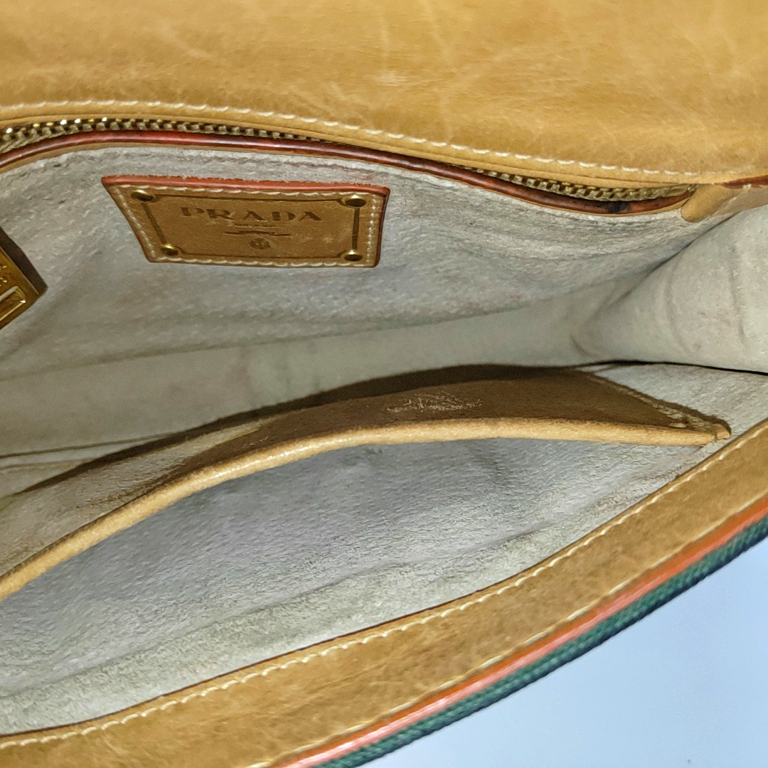 PRADA Green Canvas Stud Quilted Single Shoulder Bag Crossbody Golden hardware Removable shoulder strap-(SKU)-14183352