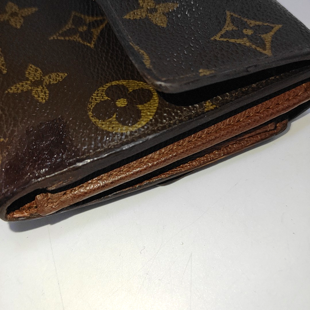 LOUIS VUITTON LUDLOW Brown coated canvas vintage wallet Golden hardware-(SKU)-938172821
