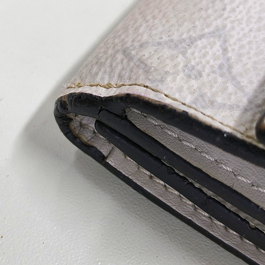 LOUIS VUITTON DISCOVERY Grey Coated Canvas Old Money Wallet Silver Hardware-(SKU)-13382678