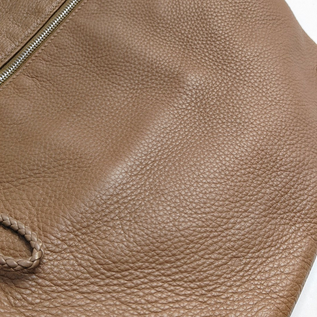 GUCCI Brown Cowhide Braided Single Shoulder Bag Crossbody Silver Hardware-(SKU)-946552390