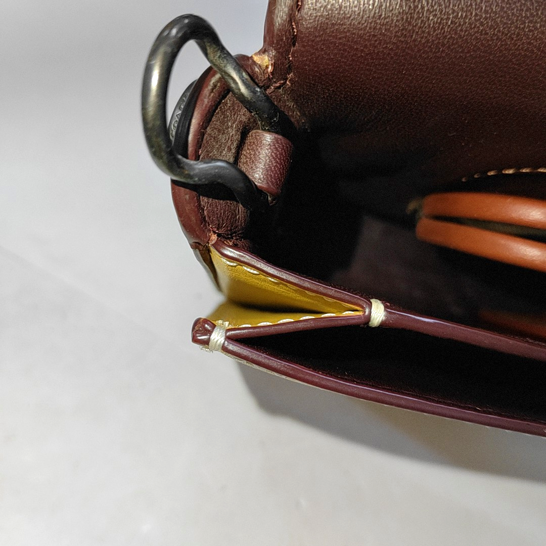 COACH DINKY Yellow Cowhide Single Shoulder Bag Crossbody Bag Black hardware Removable shoulder strap-(SKU)-14415127