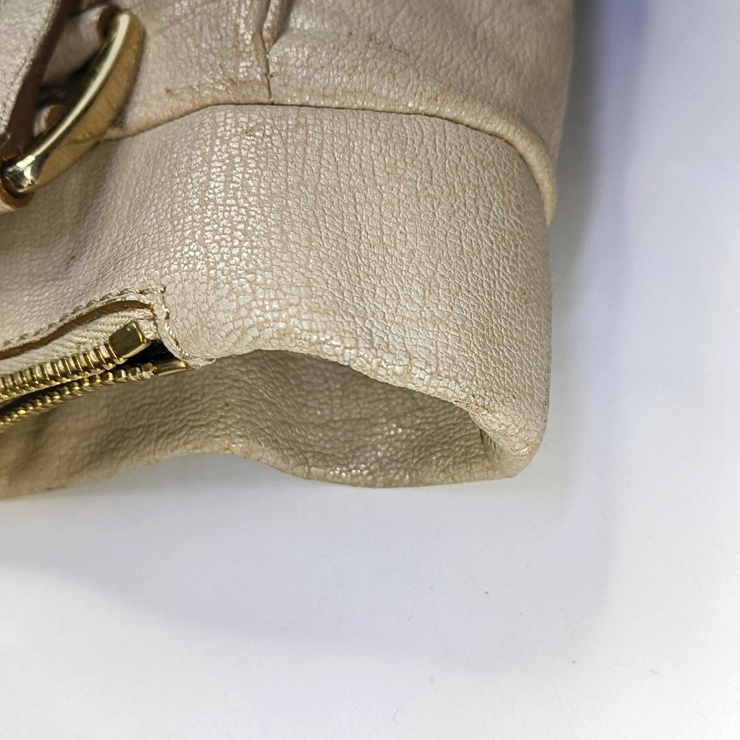 CELINE Tote bag Beige Leather Single Shoulder Bag Golden hardware-(SKU)-945409700
