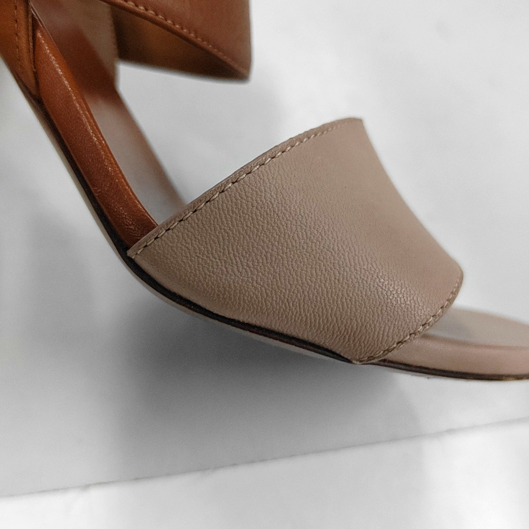 Chloé 37code Summer Light Brown Leather Women's High Heel Sandals-(SKU)-14014219