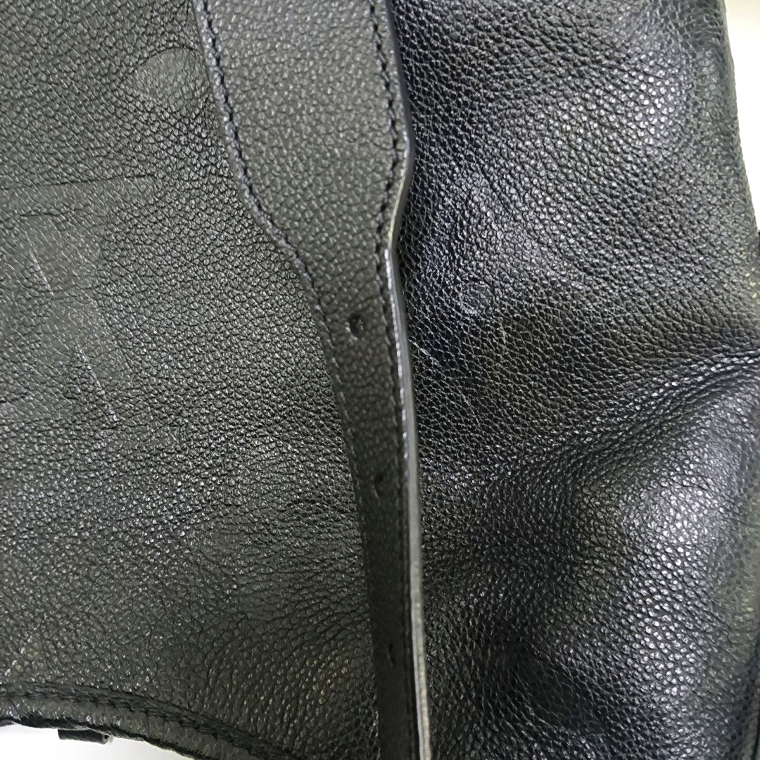 LOUIS VUITTON CARRYALL Small Black Leather Monogram Damier Ebene Black Shoulder Bag Tote Bag with Gold Hardware and Detachable Shoulder Strap-(SKU)-966661333