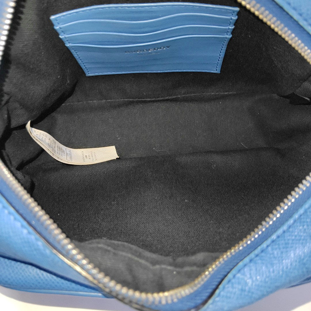 BURBERRY Paddy Blue Cowhide Crossbody Bag Silver Hardware-(SKU)-954608995