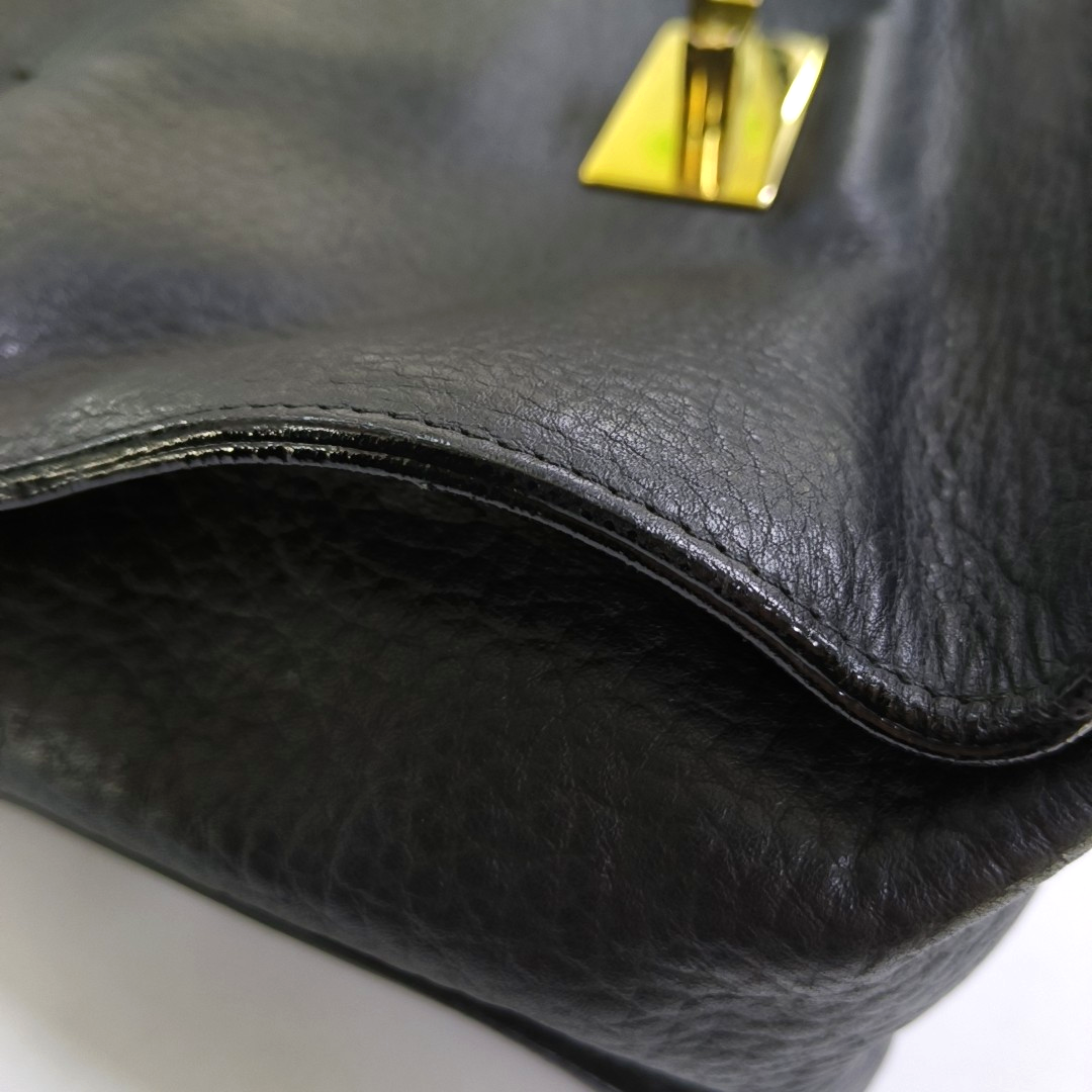 Chloé Sally Medium size Black Leather Single Shoulder Bag Golden hardware-(SKU)-947220516