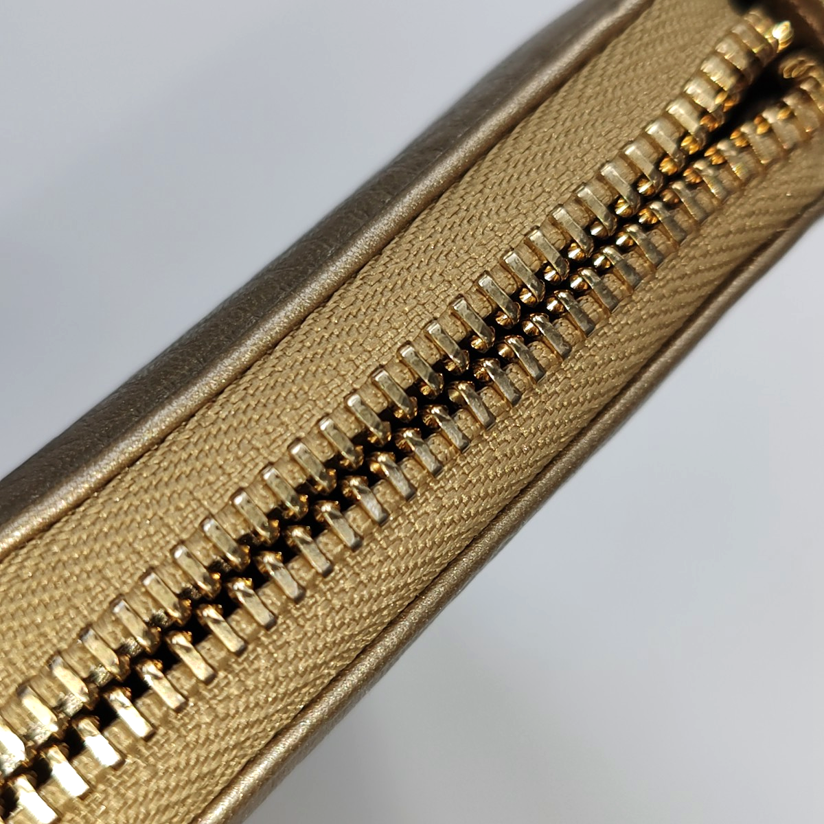 GUCCI Champagne-Colored Cowhide Embossed Wallet Golden hardware-(SKU)-939007917