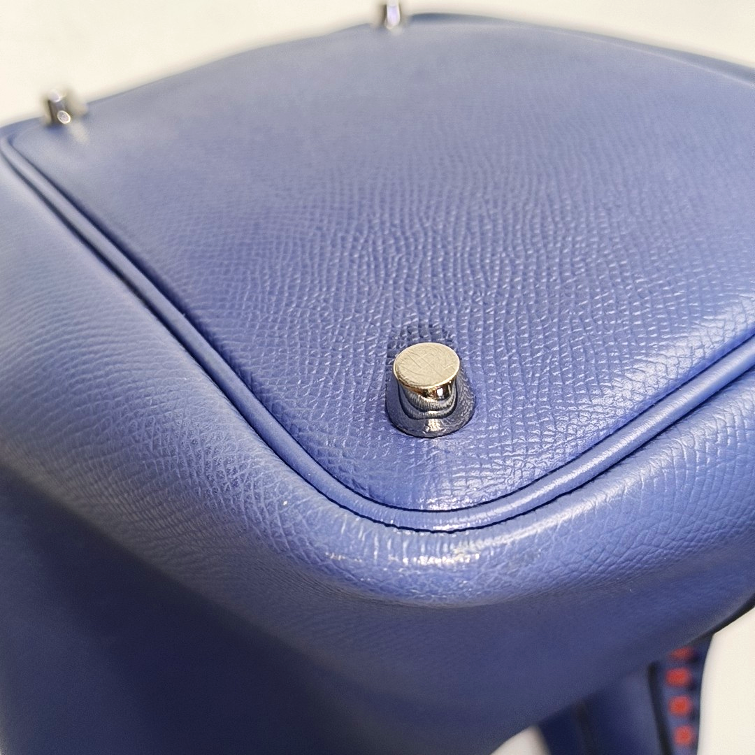 HERMÈS Picotin Lock 18 Royal Blue Epsom Leather Picotin Handbag Silver Hardware C Engraving-(SKU)-947825962