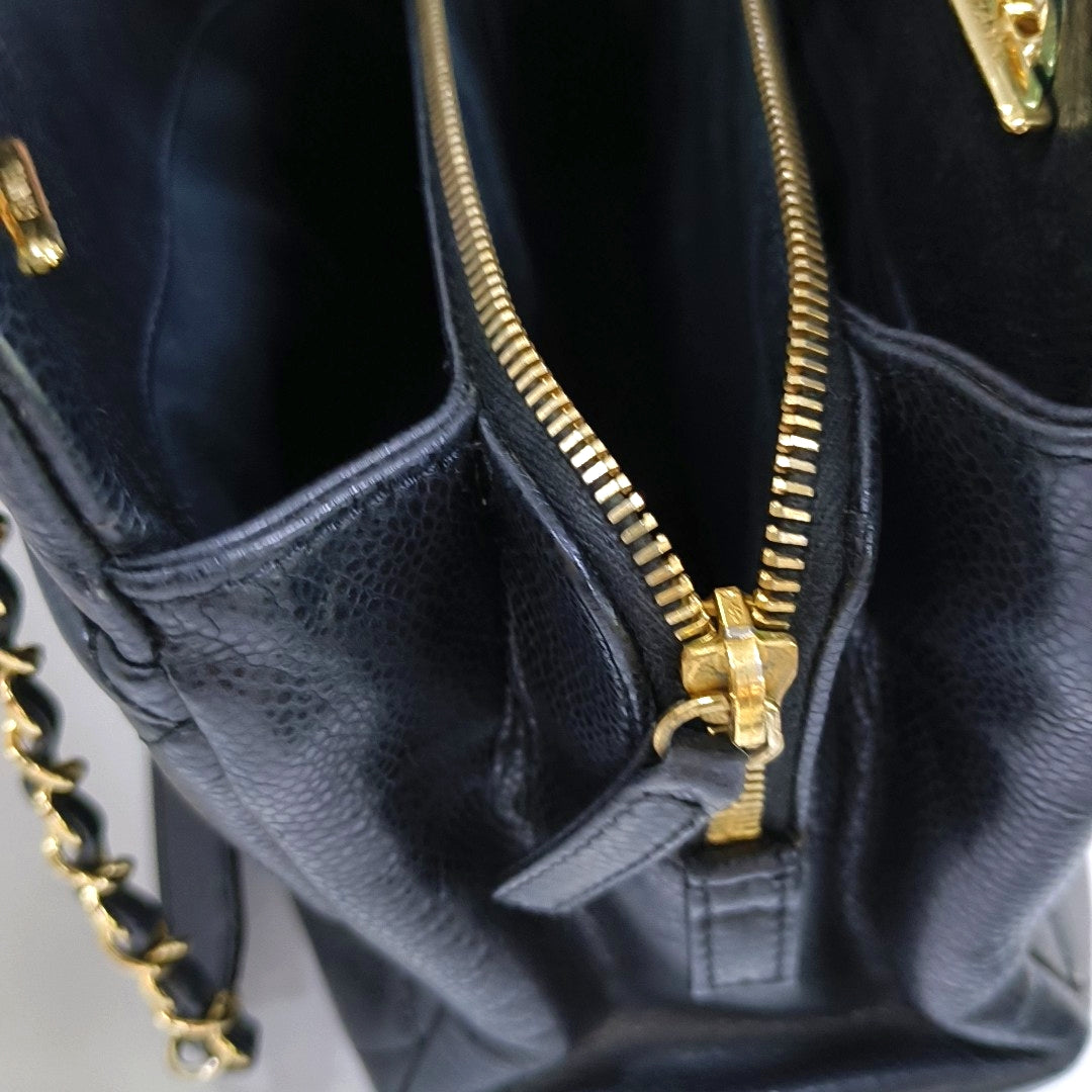 CHANEL CC TIMELESS SOFT Black Calfskin Quilted Cannage Single Shoulder Bag, Handbag with Detachable Straps and Gold Hardware-(SKU)-969974603