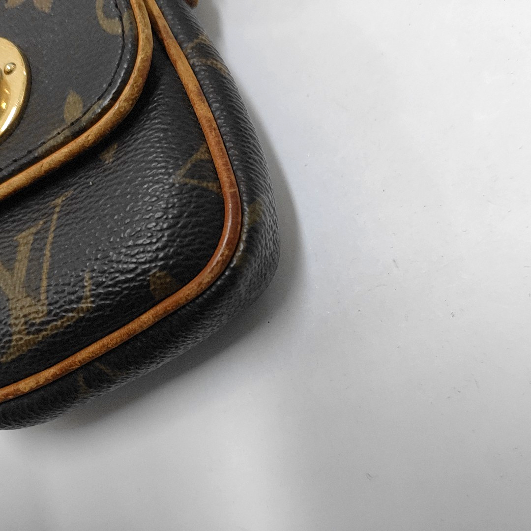 LOUIS VUITTON TULUM Brown Coated Canvas Monogrammed Change Purse Golden hardware-(SKU)-947601683