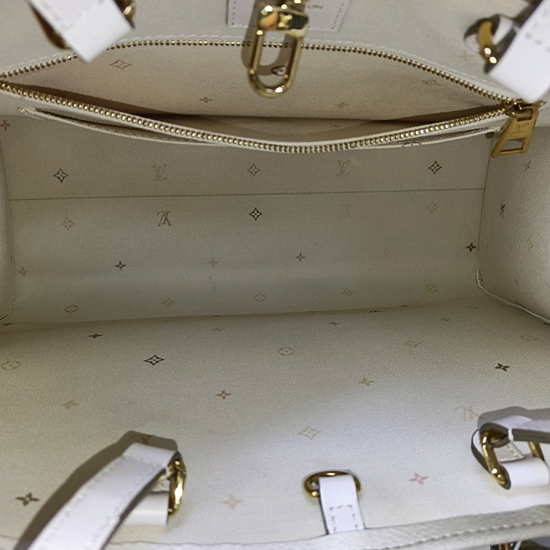 LOUIS VUITTON ONTHEGO Medium Multicolor Coated Canvas Monogram Jungle Bag Shoulder Bag Handbag Gold Hardware-(SKU)-969446972