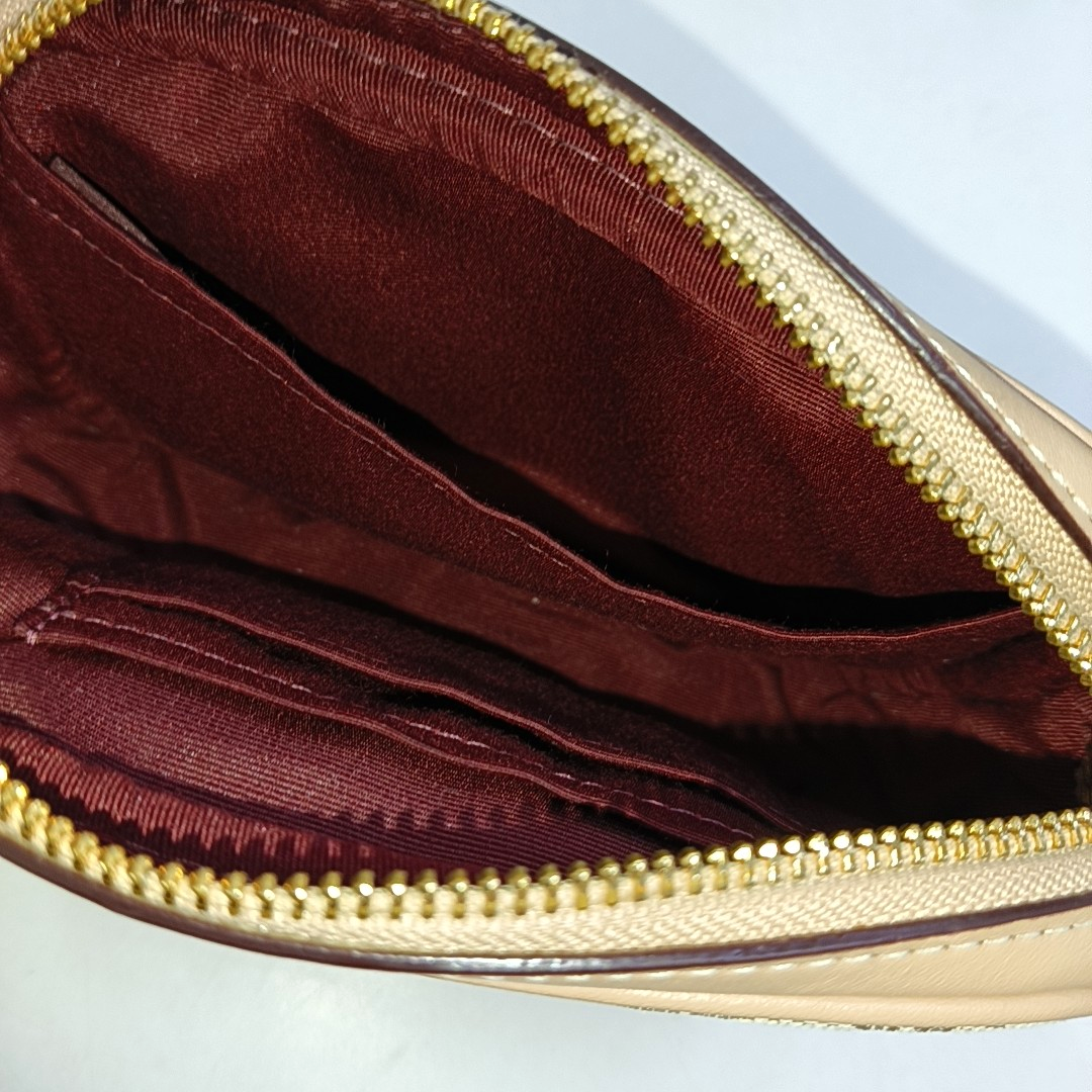 COACH Camera Bag Khaki Canvas Monogram Shoulder Bag Golden hardware Removable shoulder strap-(SKU)-951333226