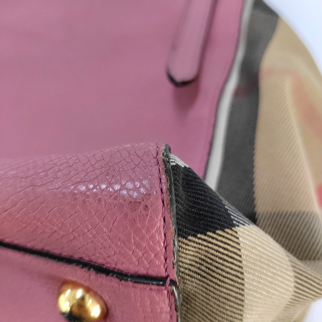 BURBERRY Canterbury mini Pink cowhide horse race pattern shoulder bag/handbag Golden hardware-(SKU)-954760637