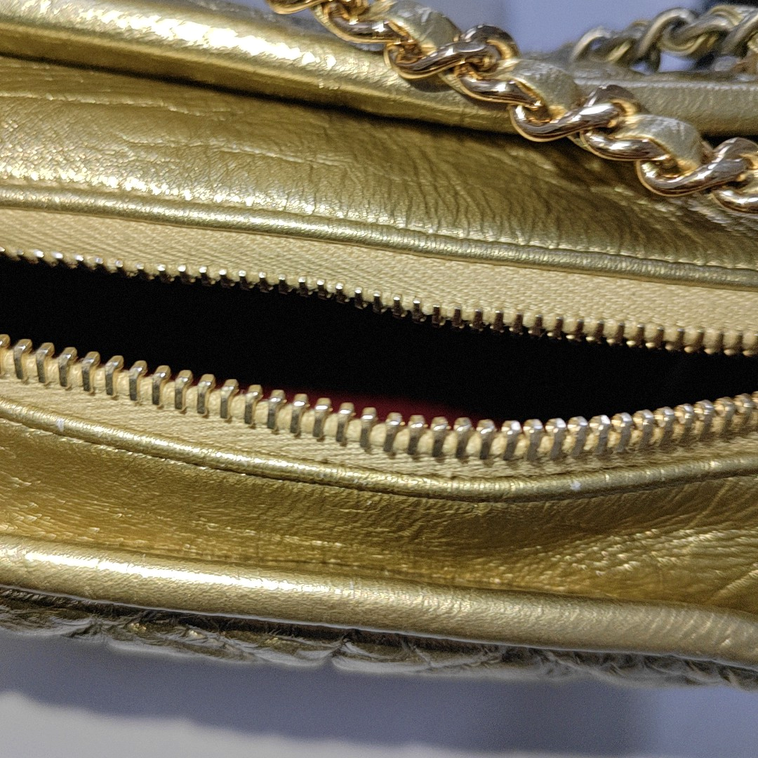 CHANEL GABRIELLE Small Size Gold Calfskin Quilted Crossbody Shoulder Bag Gold Hardware 25 Clasp Removable Strap-(SKU)-934408263