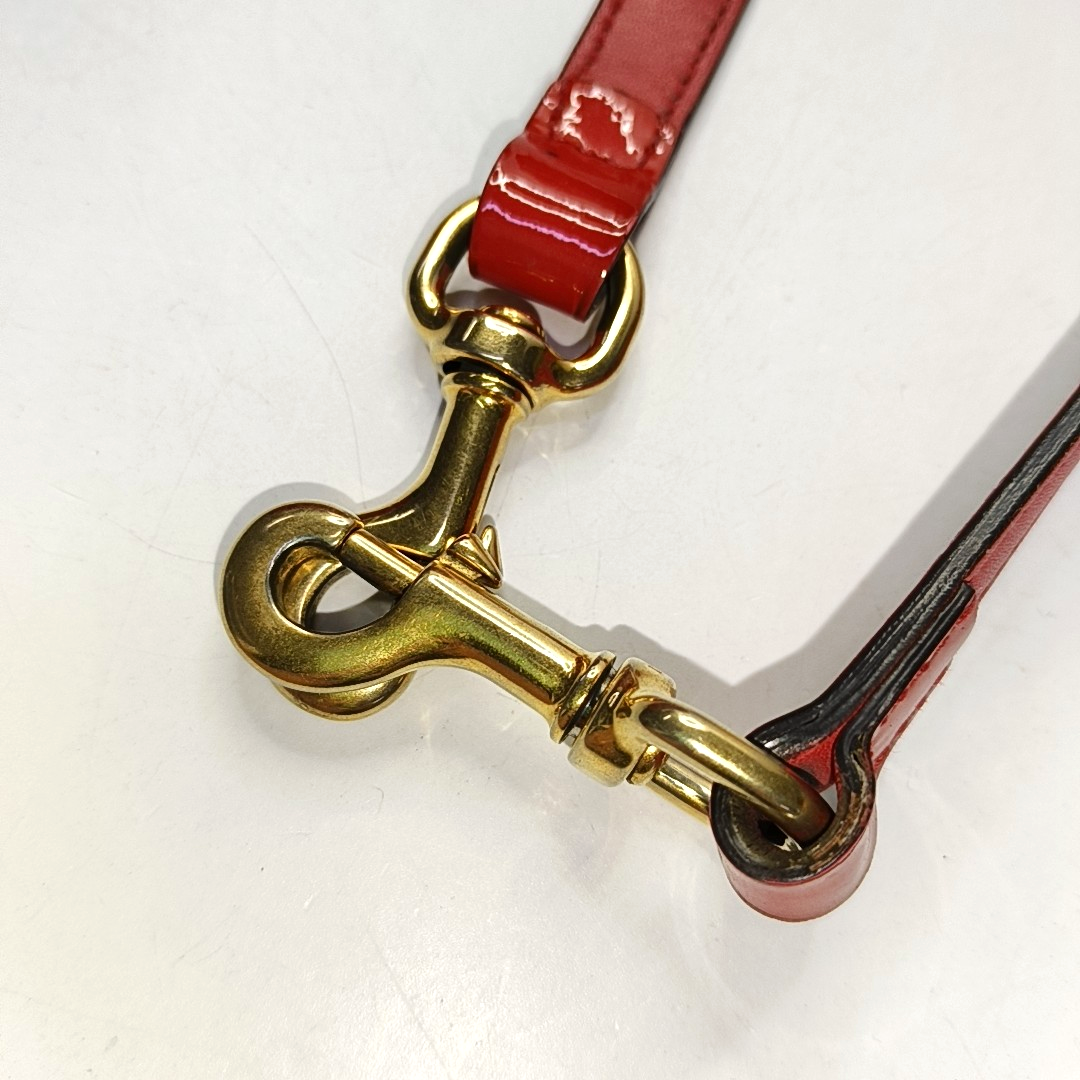 GUCCI Horsebit Chain Red Patent Leather Horsebit Shoulder and Handbag Golden hardware Removable shoulder strap-(SKU)-954143882