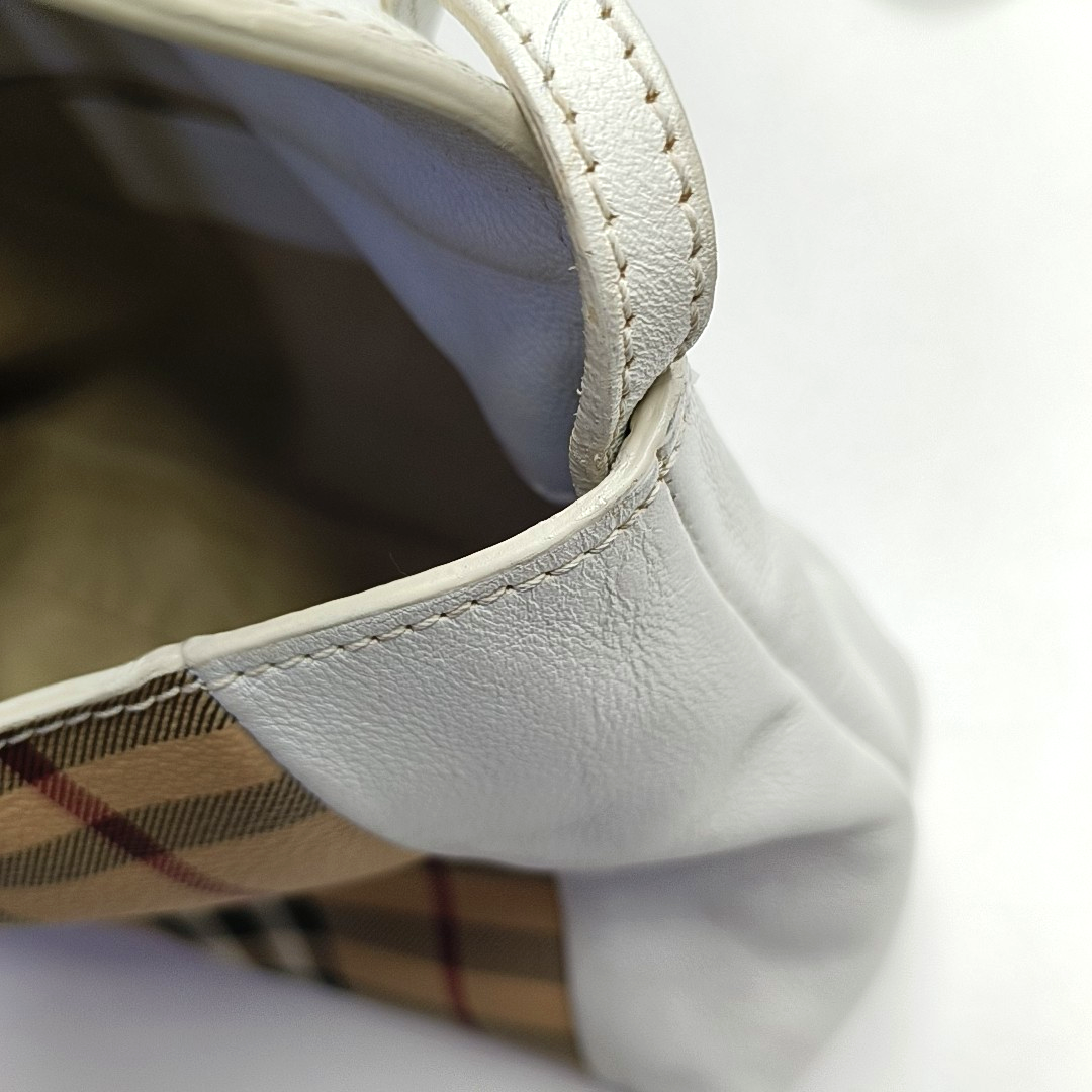BURBERRY Khaki Coated Canvas Warhorse Plaid Crossbody Shoulder Bag Golden hardware-(SKU)-954930104