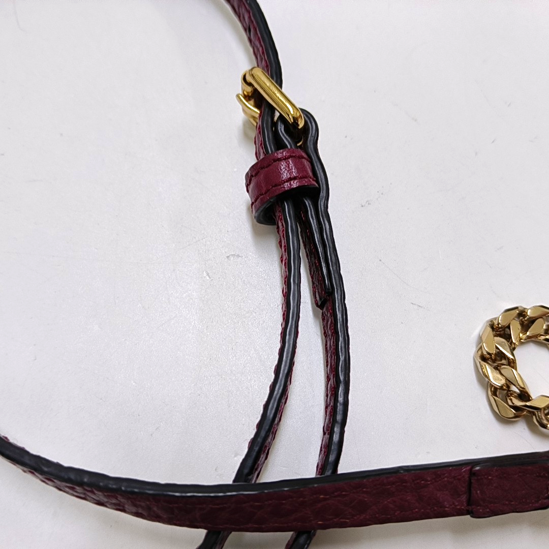 BURBERRY Mildenhall Purple Leather Shoulder and Crossbody Bag Golden hardware Removable shoulder strap-(SKU)-958378180