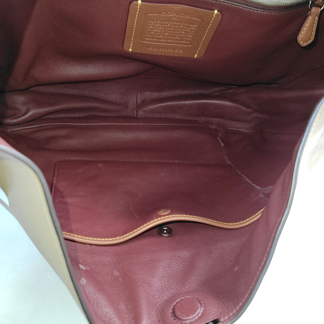 COACH Khaki cowhide single shoulder bag Black hardware-(SKU)-943933667