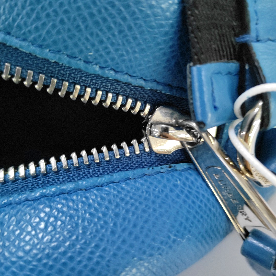 BURBERRY Paddy Blue Cowhide Crossbody Bag Silver Hardware-(SKU)-954608995