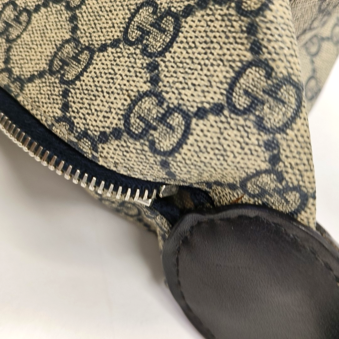 GUCCI Tote bag Beige Coated Canvas Monogram Single Shoulder Bag Handbag Crossbody Silver Hardware Removable shoulder strap-(SKU)-957584029