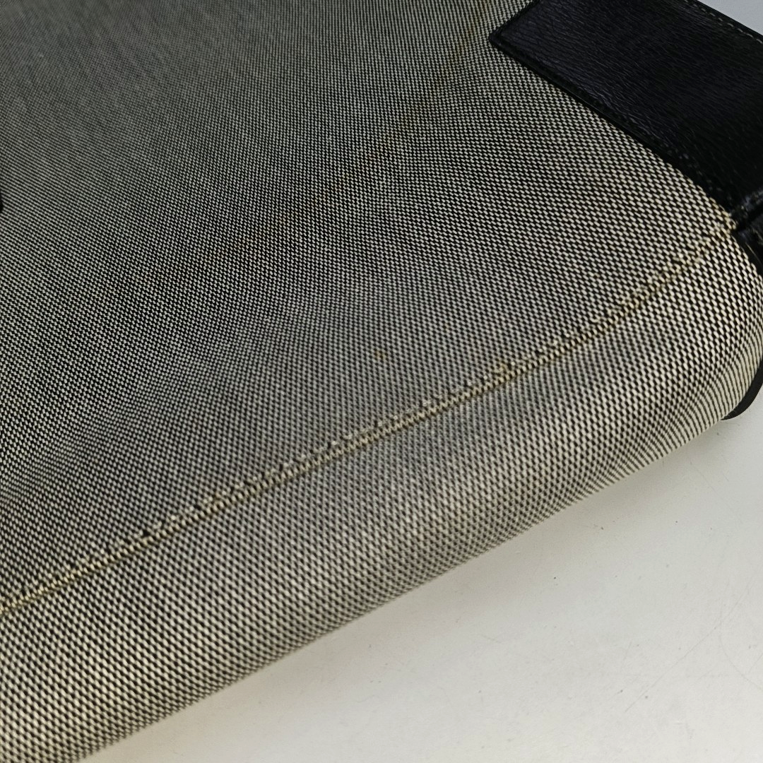 GUCCI Tote bag Gray Fabric Single Shoulder Bag Handbag Silver Hardware-(SKU)-14339231