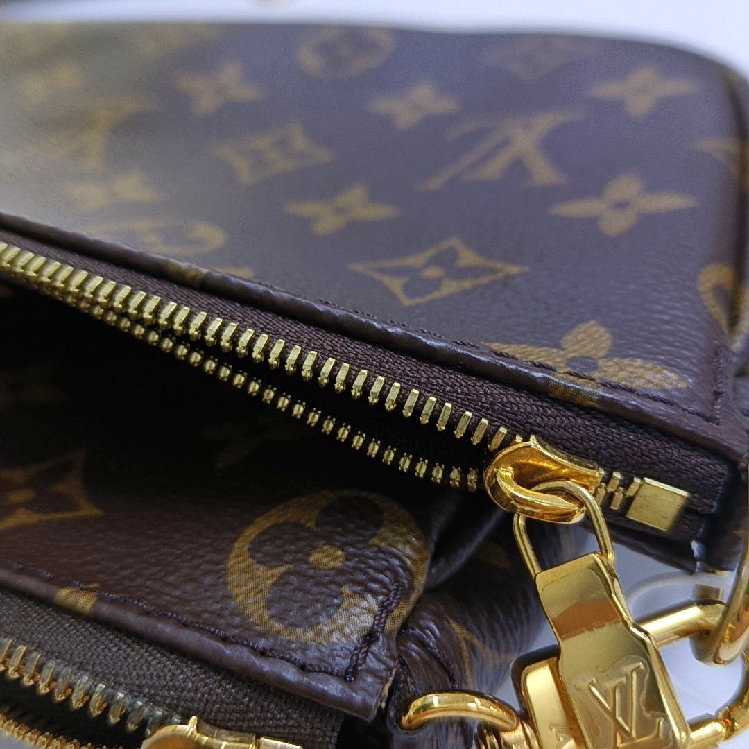 LOUIS VUITTON MULTI Brown Coated Canvas Monogram Empreinte 5-in-1 Crossbody Bag Handbag Shoulder Bag Detachable Strap-(SKU)-955568541