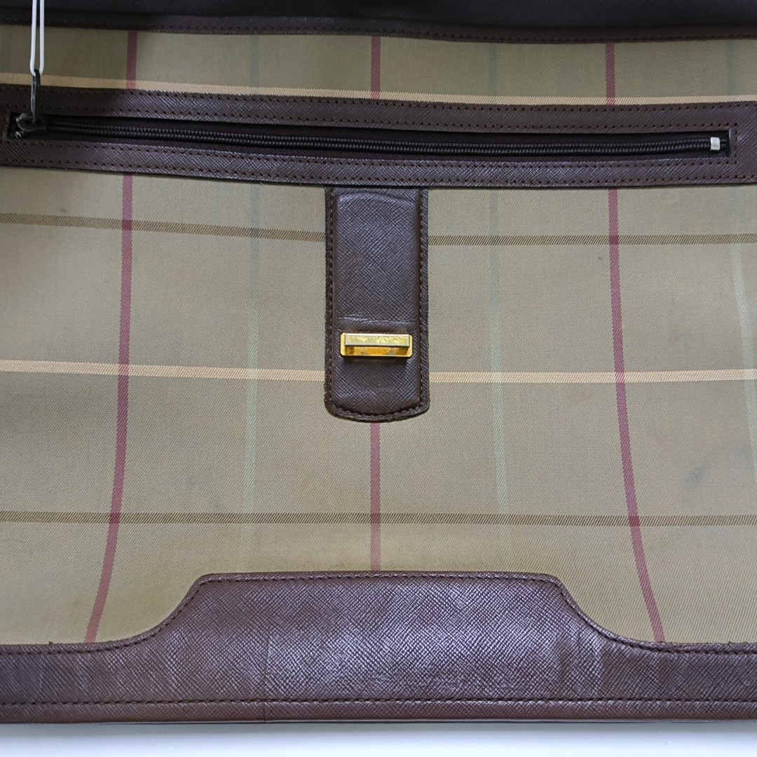 BURBERRY Brown Canvas Handbag Brown Hardware-(SKU)-950319391