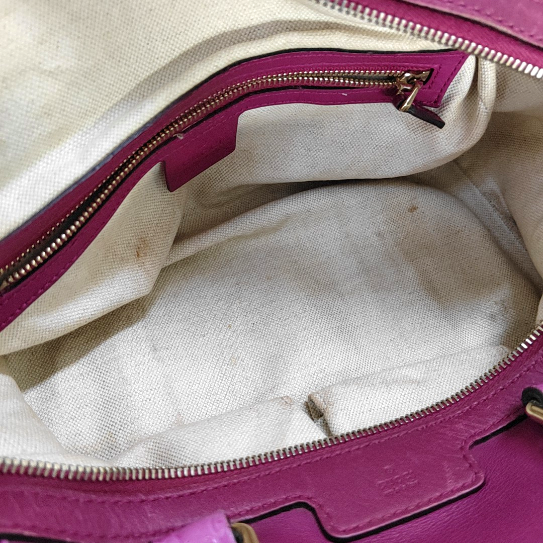 GUCCI Pink Calf Leather Grained Handbag Golden hardware-(SKU)-950007932