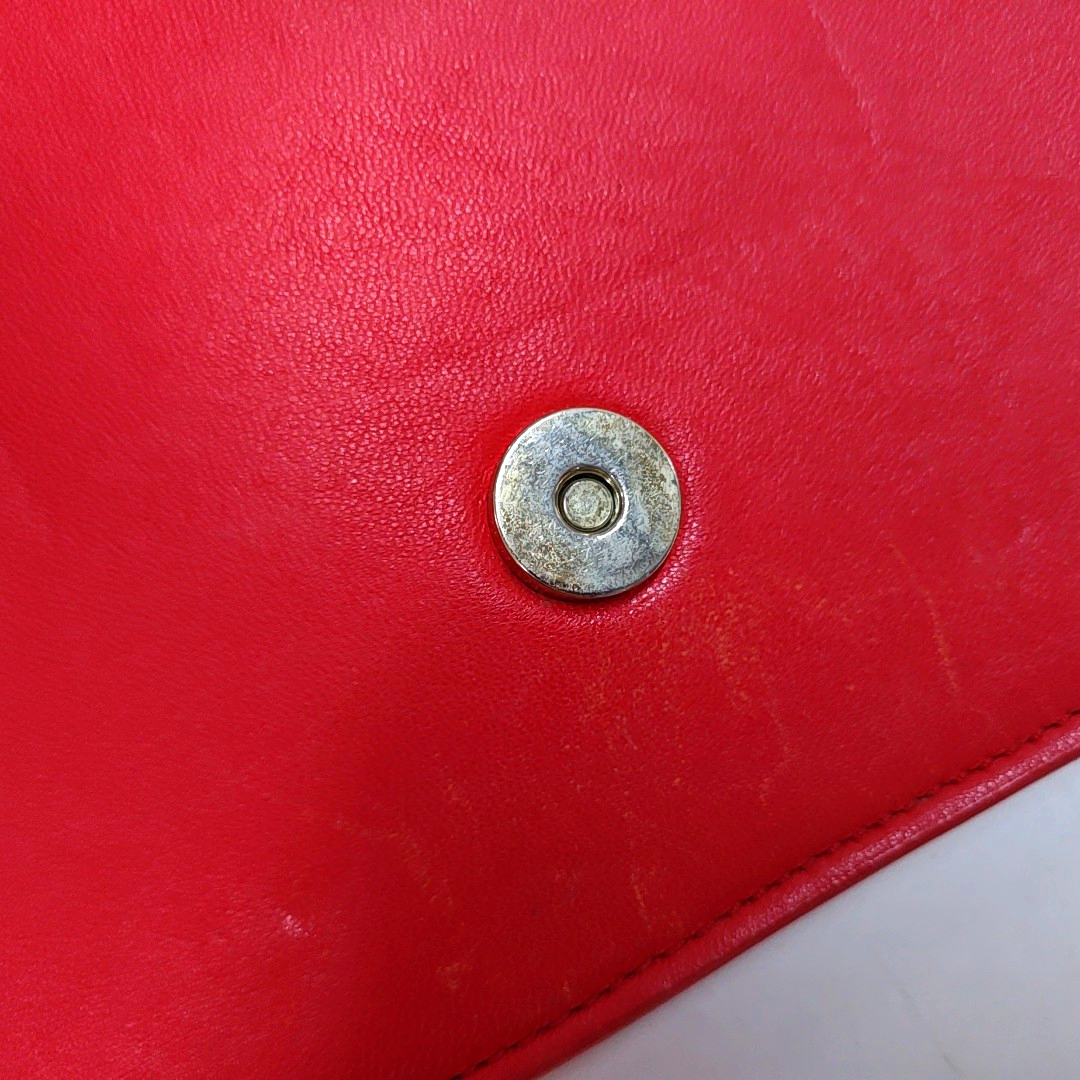 Kate Spade Red Leather Single Shoulder Bag Crossbody Bag Golden hardware Removable shoulder strap-(SKU)-941435596