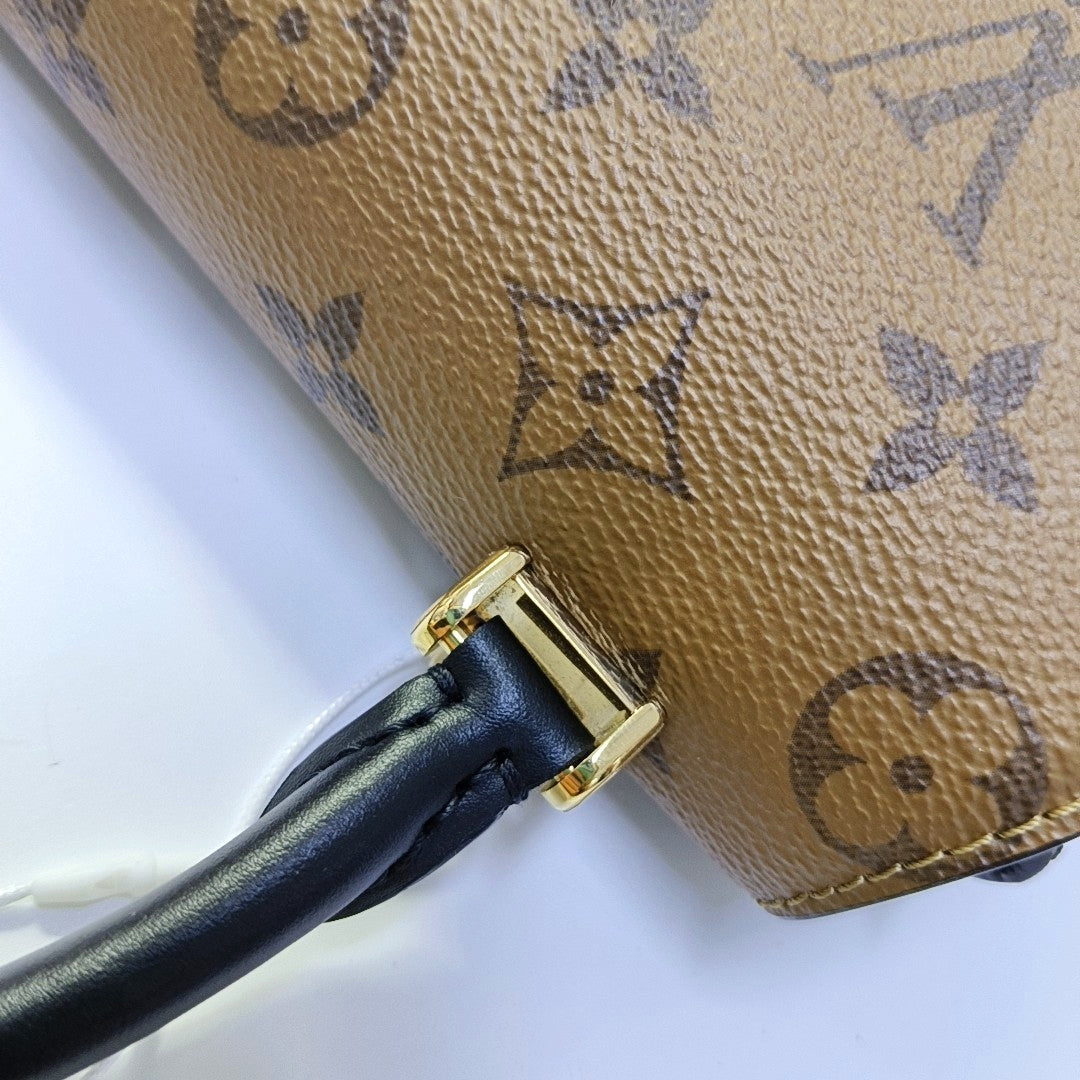LOUIS VUITTON EDEN Brown Coated Canvas Monogram Shoulder Bag Tote Bag Crossbody Bag Golden Hardware Removable Strap Complete Accessories-(SKU)-965955007