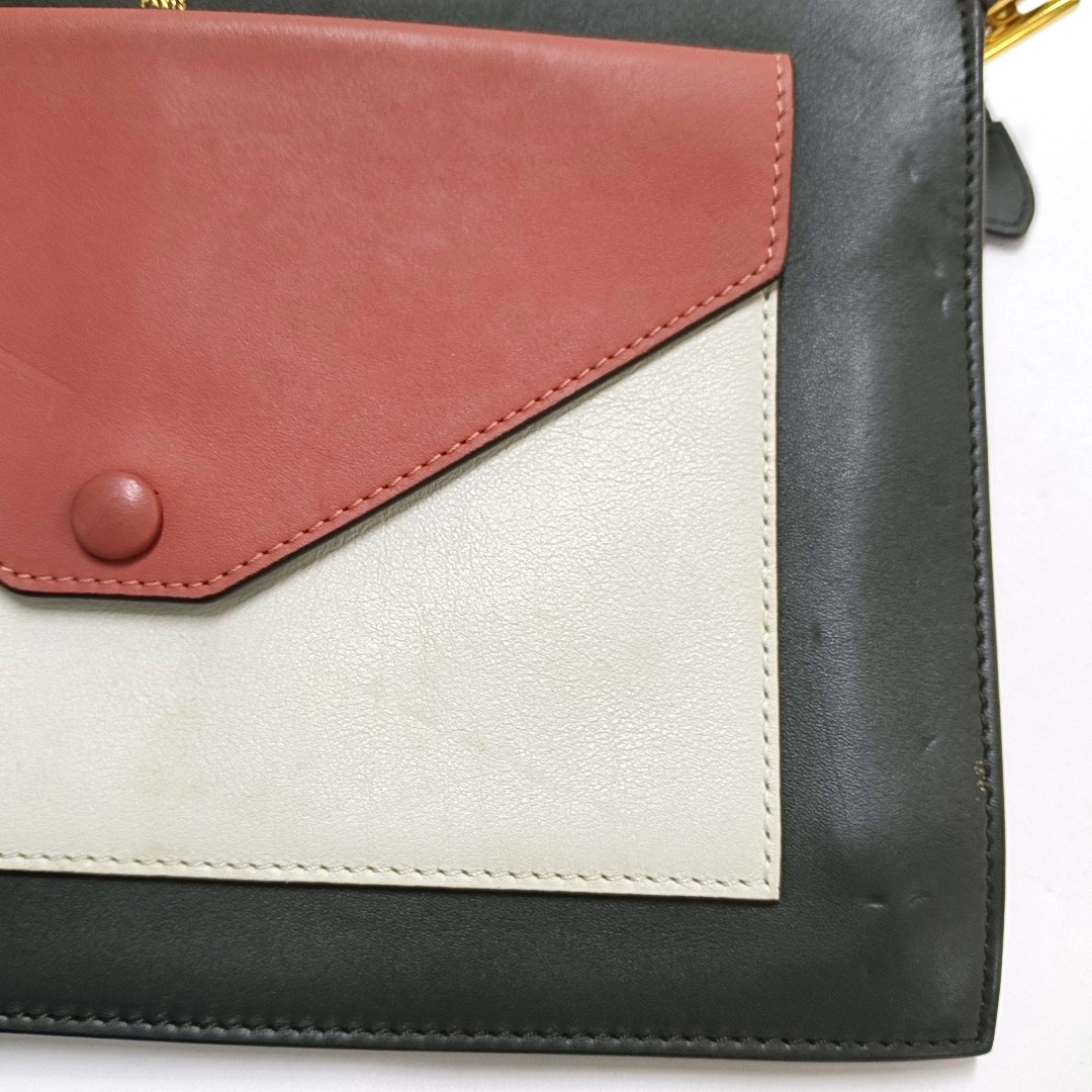 CELINE POCKET Multicolor Cowhide Crossbody Single Shoulder Bag Golden hardware-(SKU)-960407056
