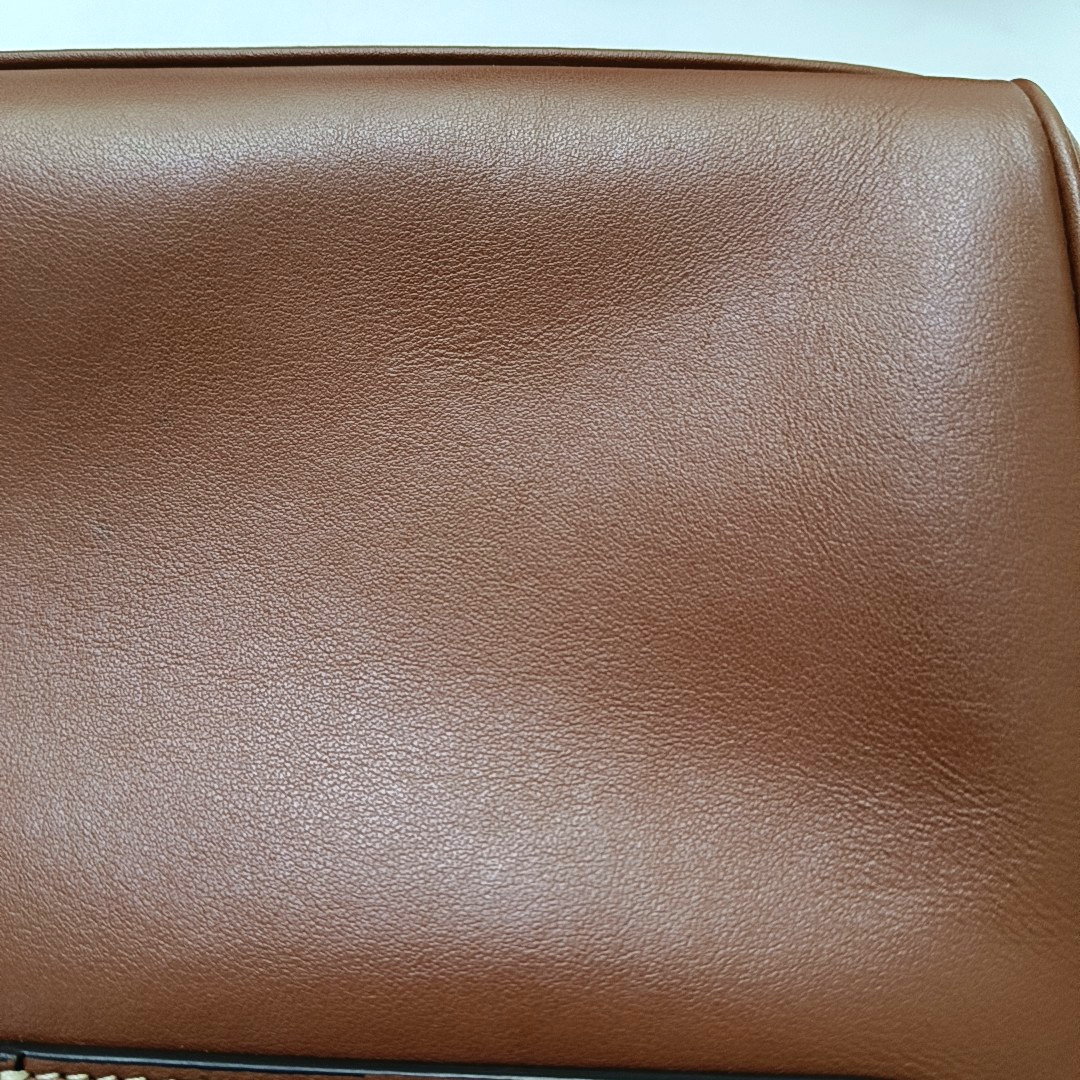 CELINE 16 Teen Brown Calfskin Single Shoulder Bag with Detachable Strap and Gold Hardware-(SKU)-955131984