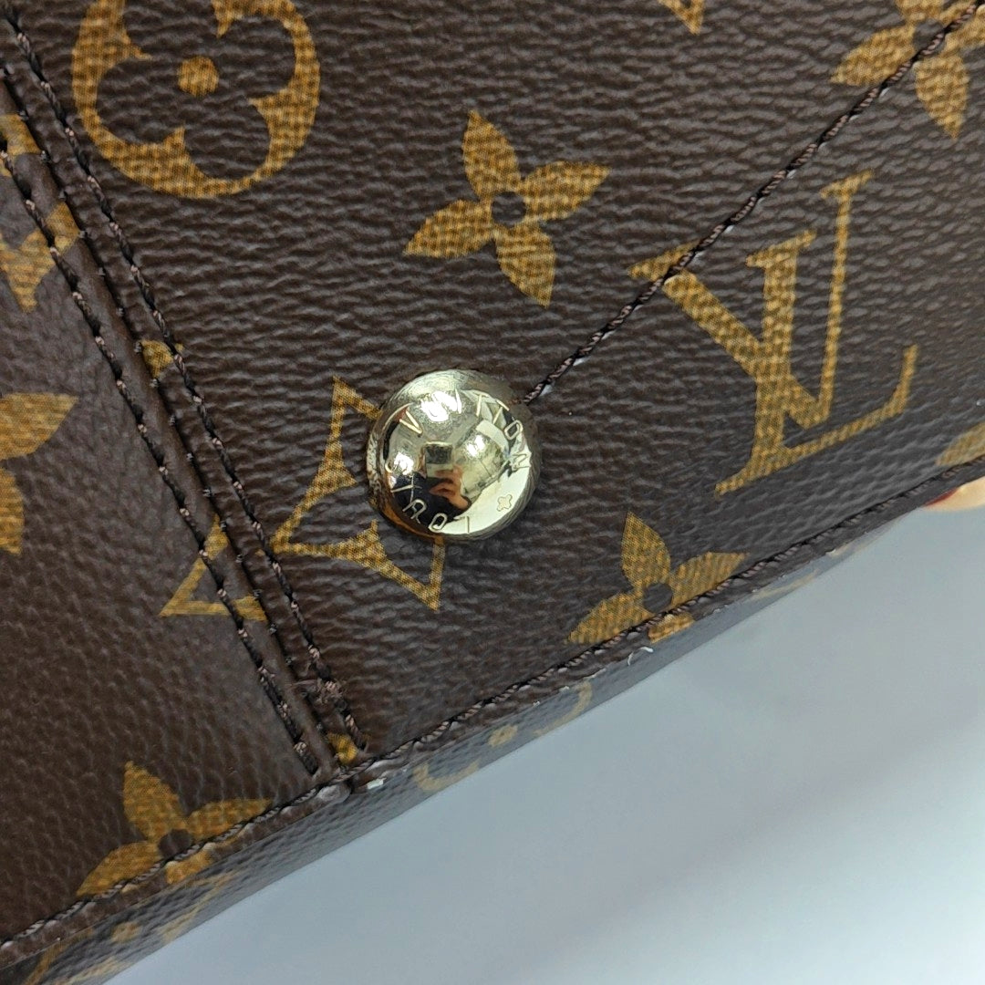 LOUIS VUITTON SOUFFLOT Medium Brown Monogram Canvas Shoulder Bag with Shoulder Strap and Handle, Gold Hardware, Detachable Strap-(SKU)-971657568