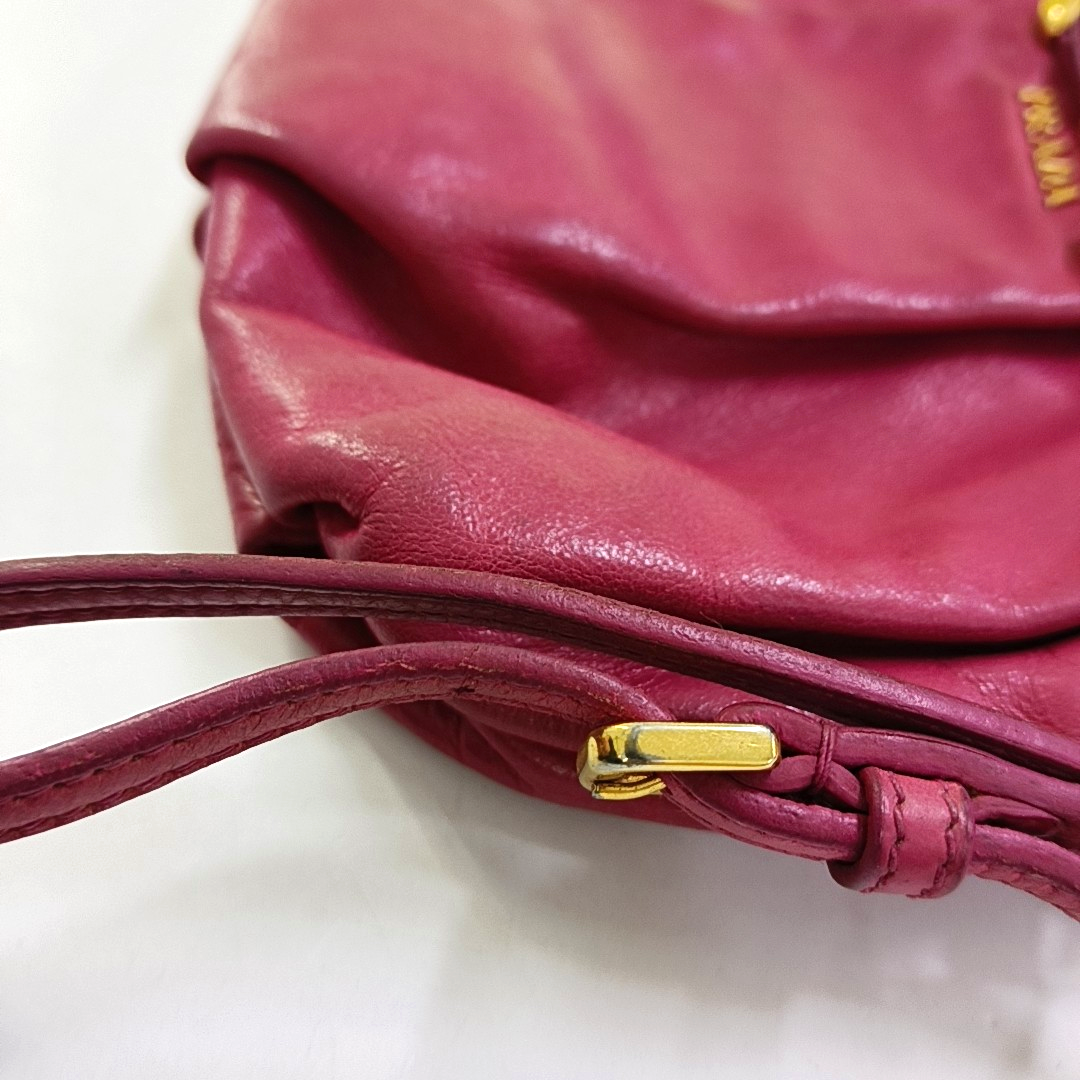PRADA Pink leather handbag Golden hardware-(SKU)-949038827