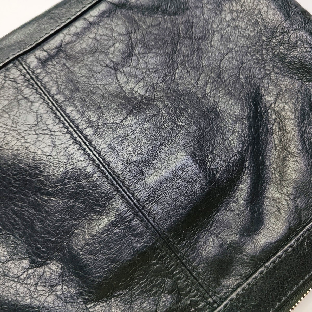 BALENCIAGA Classic City Black Lamb Skin Clutch Silver Hardware-(SKU)-935635471