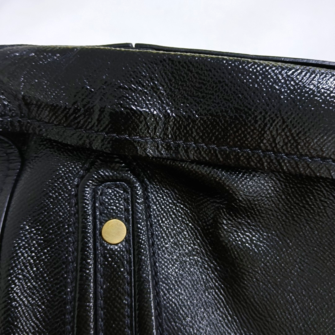 BURBERRY Somerford Black Leather Stud Single Shoulder Handbag Golden Silver Hardware Removable shoulder strap-(SKU)-960988293