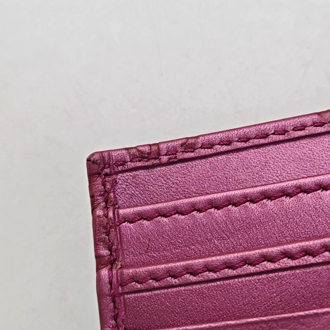 GUCCI Heart Bit Pink cowhide vintage embossed wallet Golden hardware-(SKU)-951257321