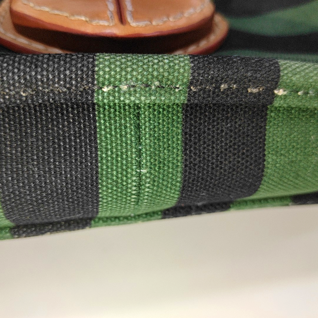 PRADA Green Canvas Stud Quilted Single Shoulder Bag Crossbody Golden hardware Removable shoulder strap-(SKU)-14183352